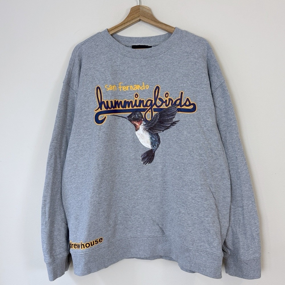 Drew House San Fernando Hummingbirds Grey Sweatshirt - XL